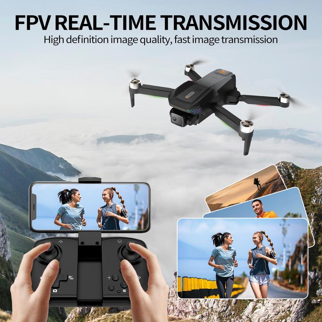Drone with Camera for Beginners and Adults, 1080P Foldable FPV Mini Drones with 2 Batteries,One Key Take Off/Land,3D Flip,Trajectory Flight,3