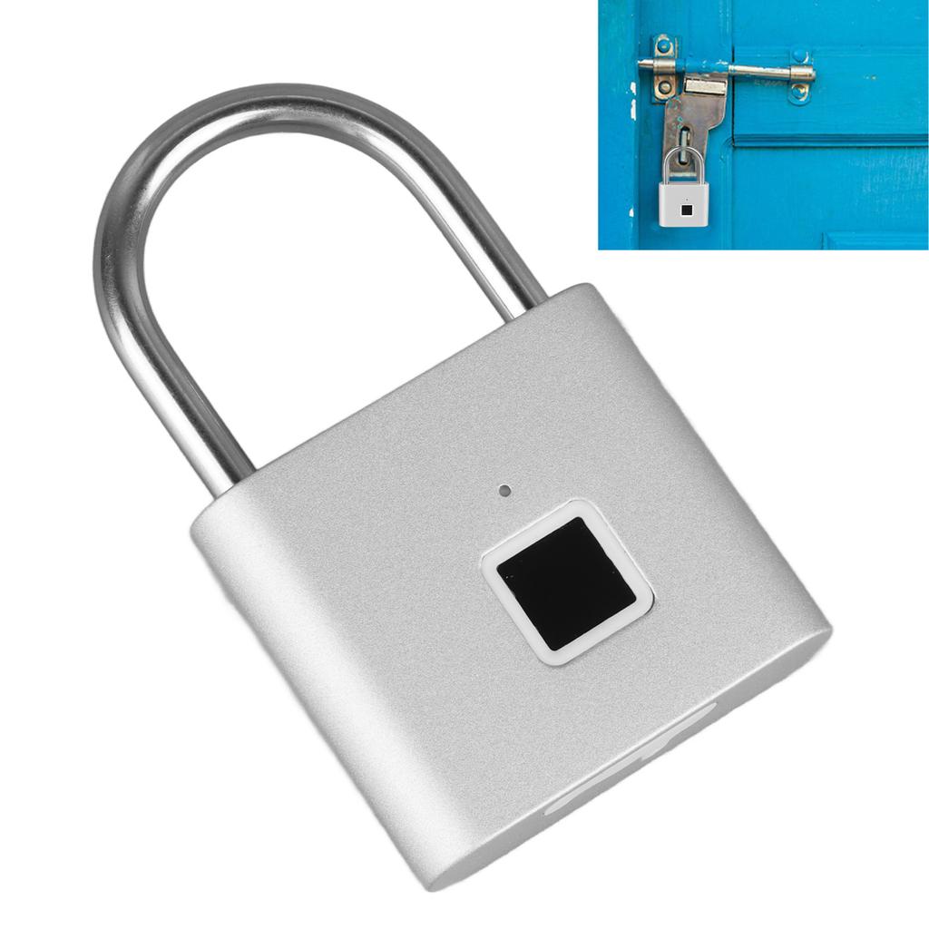 Fingerprint Padlock Keyless Waterproof Biometric Electronic Lock USB Rechargeable