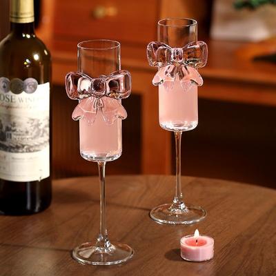 High-looking Champagne Glass Ultra-thin Ins Wind Glass Butterfly Goblet