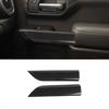 Carbon Fiber Front Inner Door Panel Trim Cover For Chevy Silverado Sierra 19-22