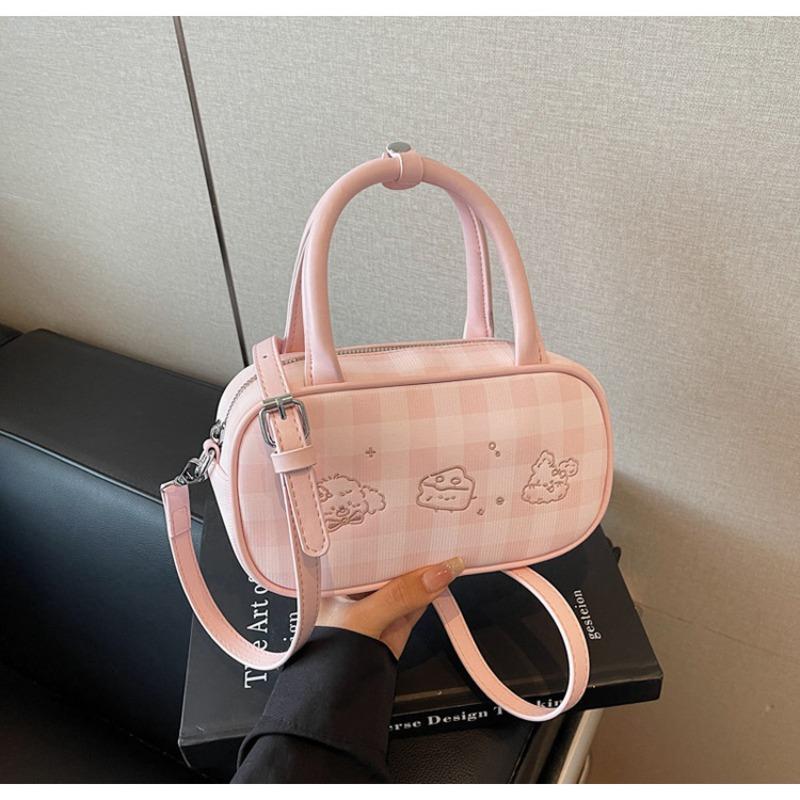 Popular Portable Small Bag Women's New Fashion Plaid Shoulder Bag To Work Commuting Casual Messenger Bag