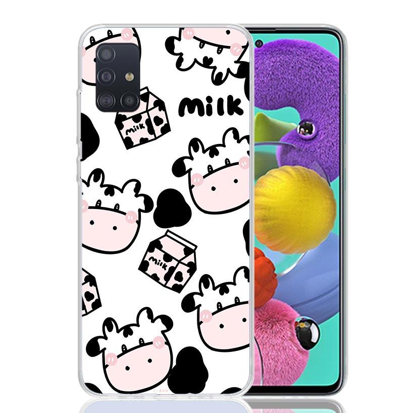 Dairy Cattle Cow Speckle Cute Phone Case For Samsung Galaxy A52 A42 A32 A22 A12 A51 A50S A40 A30S A20E A10S A41 A31 A21S A11 A72