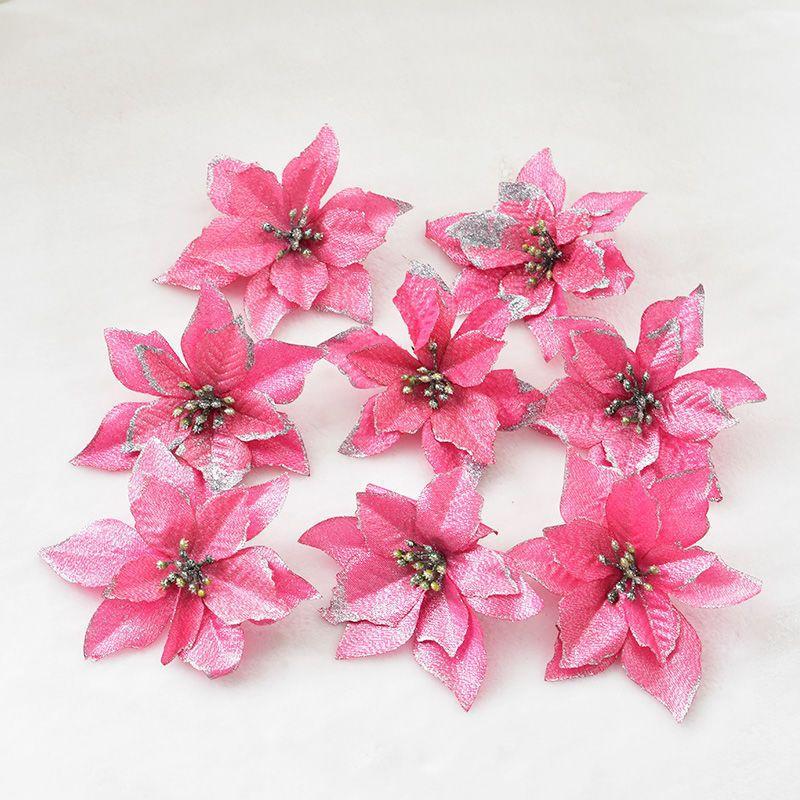 8PC Christmas Decoration Simulation Christmas Flower Christmas Tree Garland Accessories Phnom Penh Small Flower Christmas Tree Decoration Accessories