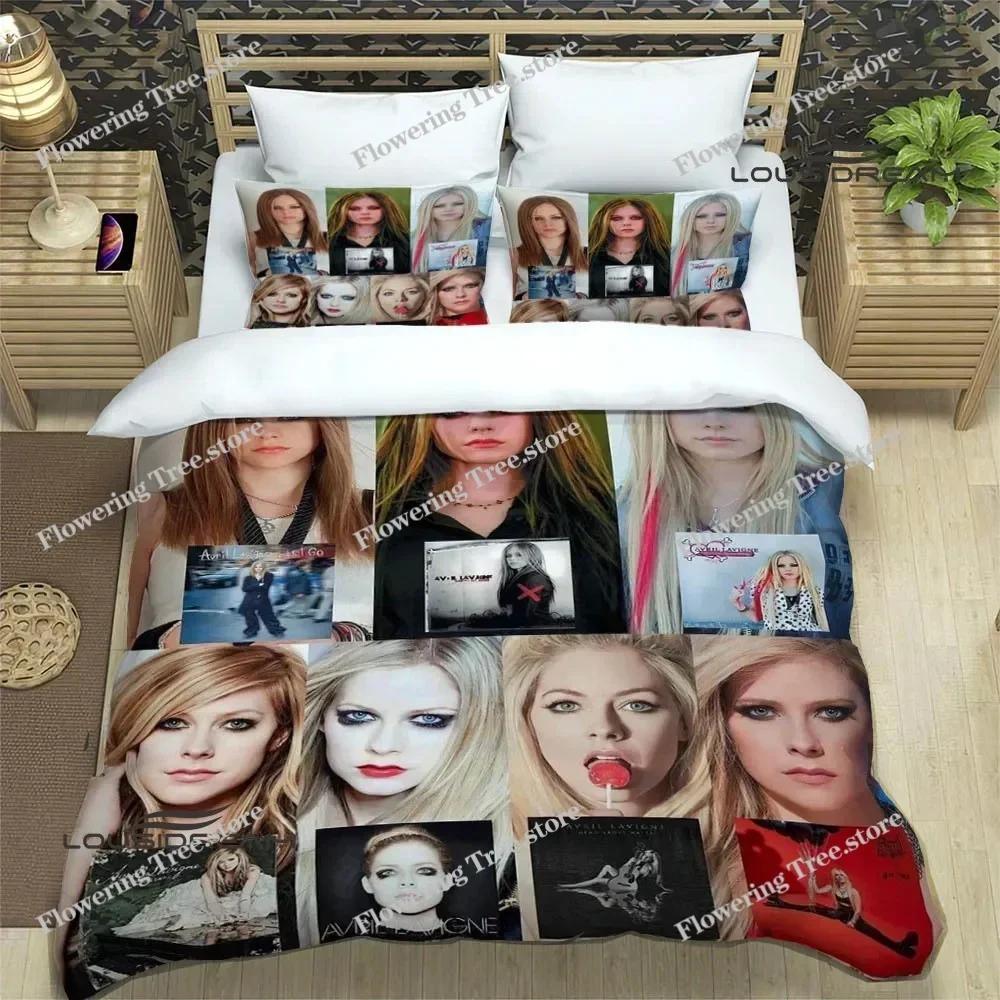 Singer AVRIL LAVIGNE Printed Bedding Sets Exquisite Bed Supplies Set Duvet Cover Bed Comforter Set Bedding Luxury Birthday Gift0