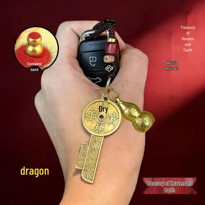 2026 Zodiac Treasure Key Pendant: Golden Qiankun Pathway with Wealth-Enhancing Five-Path Design