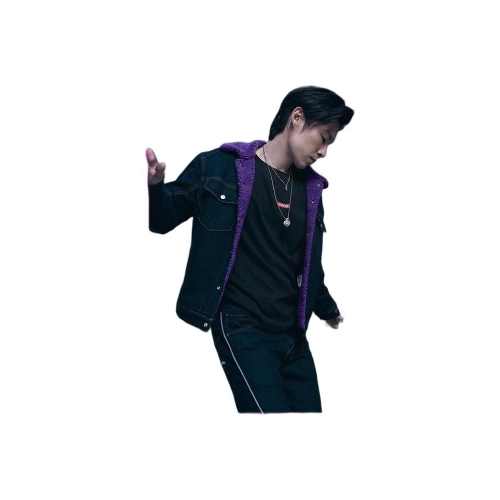 Levis X QQ Stylish Casual Versatile Lapel Long Sleeve Denim Jacket Men Jacket 23433-0000