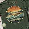 Wakeboarding T-Shirt, Retro Lake Life Shirt, Vintage Water Sports Tee, Sunset Lake Adventure Boating Gift