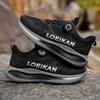 Men's Rotating Button Running Shoes, Breathable Mesh Quick Lacing Athletic Sneakers