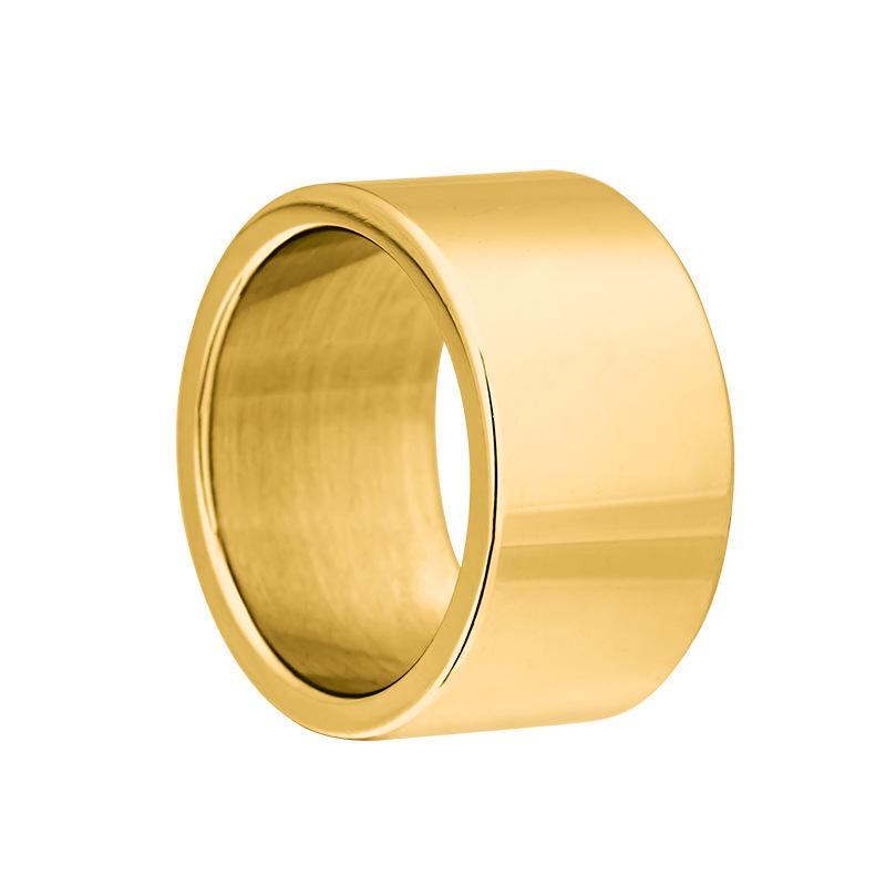 High Quality Brushed Ring For Men Stainless Steel 12mm Wide Bulky Punk Male Band Jewelry Accessories