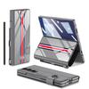 Galaxy Z Fold7 Flip Cover Case With Pen Slot Protective Leather Shell Men Stylish Foldable Phone Accessory
