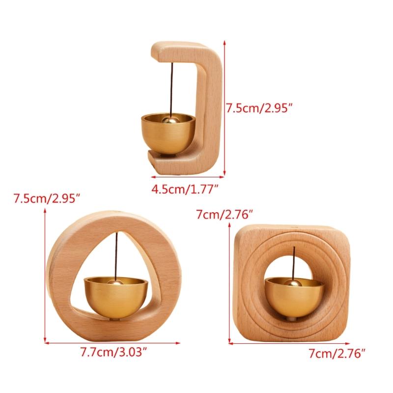 Traditional Japanese Wooden Wind Bells Doorbell for Home Entry Gift for Family Doorbell with Pleasant Ringing for Coming