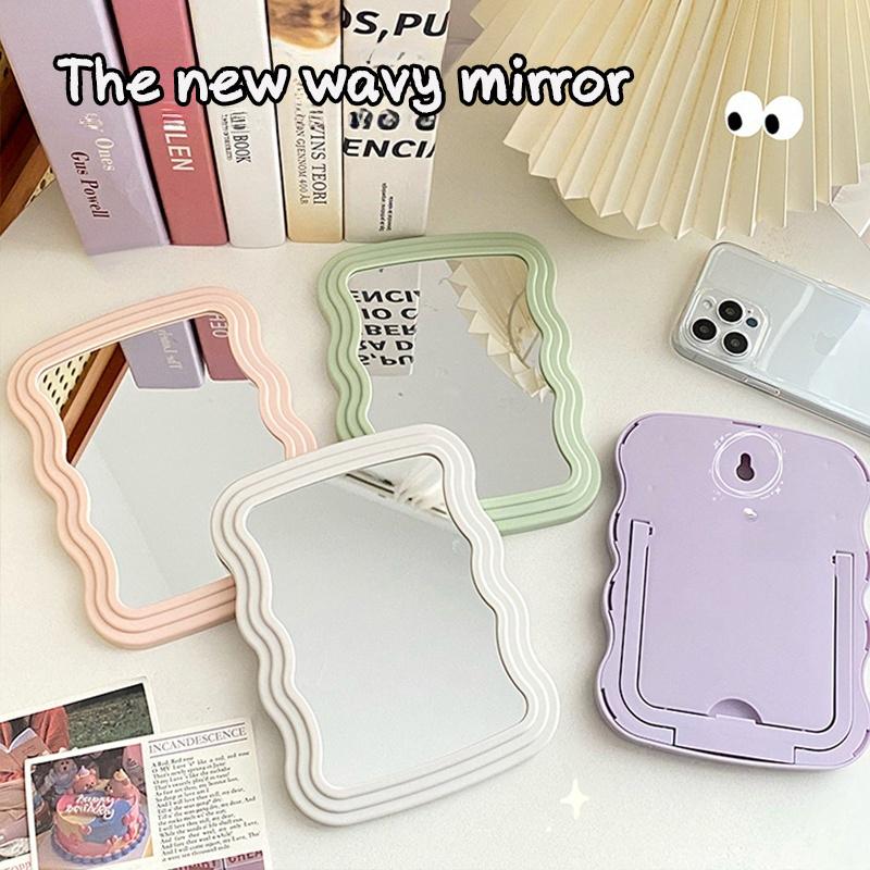 Irregular Decorative Mirror Wave Shape Makeup Mirror Bedroom Dormitory Cosmetic Aesthetic Mirrors Espejos Decorativos
