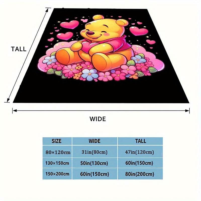 1pc Winnie The Pooh Printing Blanket - Soft, All-Season Throw for Living Room, Bedroom,Personalized Gift with Adorable Cartoon Design