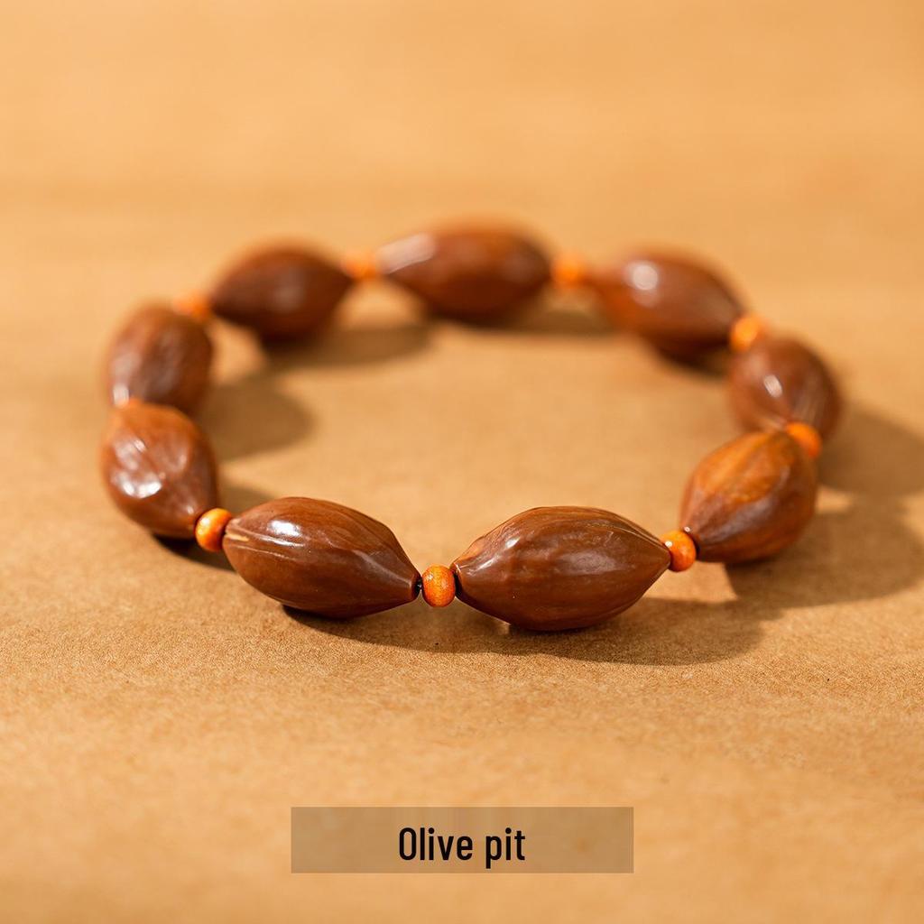 Olive Pit Handheld Plaything: Buddha Beads Rosary Jewelry Bracelet for Men & Women