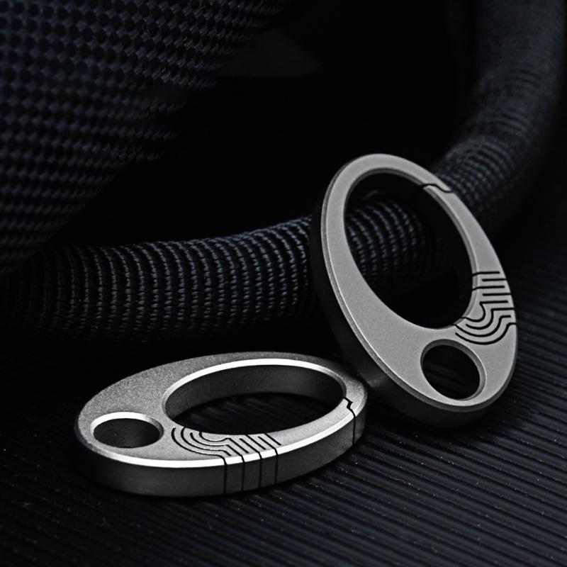 2pack Stainless Steel Carabiner Key Hanging Buckles Travel Carabiner Outdoor Key for Campers
