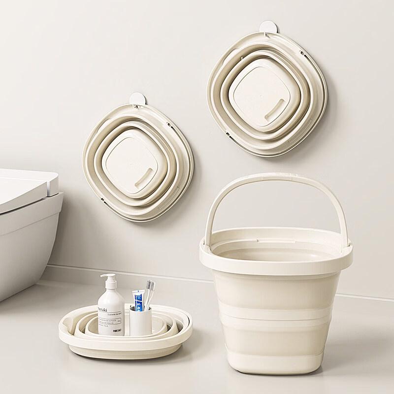 ZISIZ Large Capacity Silicone Folding Bucket