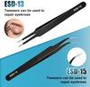 10Pcs Precision Tweezers Set, Upgraded Anti-Static Stainless Steel Tweezers with Storage Box, for Craft, Electronics, Jewelry-Making, Laboratory