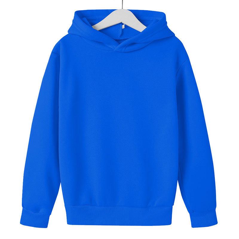 Children's Trendy Solid Color Pullover: Boys' Long Sleeve & Girls' Short Sleeve