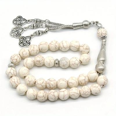 Islamic Worship Rosary Handcrafted Resin Beads with Tassels Turkey Turquoise Muslim Prayer Beads Hand Beading Bracelet