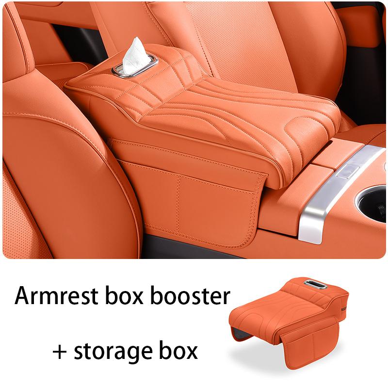 Fit For Haval H9 2rd 2024 2025 Car Armrest Box Height Increase Pad Leather Protective Cover Storage Bag Auto Styling Accessories