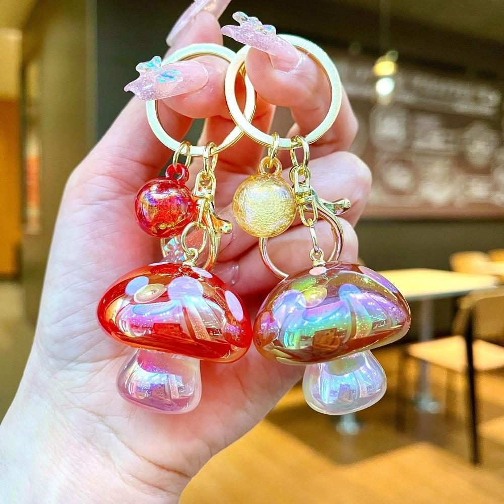 Ornaments Mushroom Pendant Colorful Bag Hanging Pendant Fashion Mushroom Keychain  Bag Decor