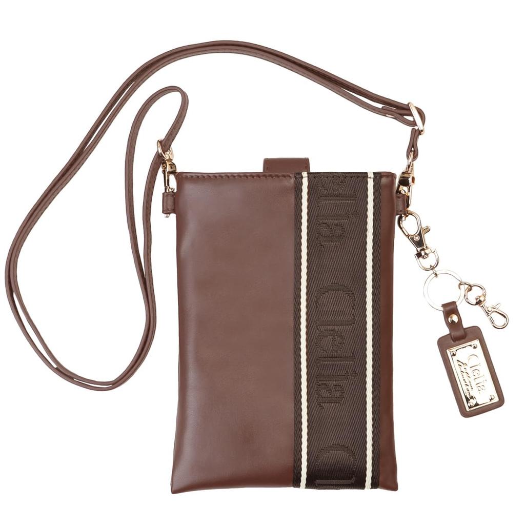 Smartphone Shoulder Smartphone Mini Shoulder Charm Serena Series [Clelia] Bag, Pouch, Women's, Small, Bag, Included, [CL-25830] (Soft Maroon)