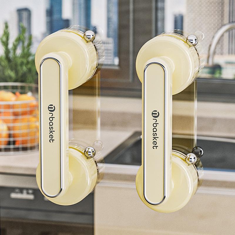 1Pcs Suction Cup Door Plastic Handle for Bathroom Glass Door Sliding Door Refrigerator Cabinet Toilet Seat Cover Non Slip Grip