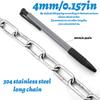 304 Stainless Steel Chain 1–5M Welded Rust‑Proof Metal Chain for Hanging Swing Pet Leash Clothesline Guardrail DIY Projects
