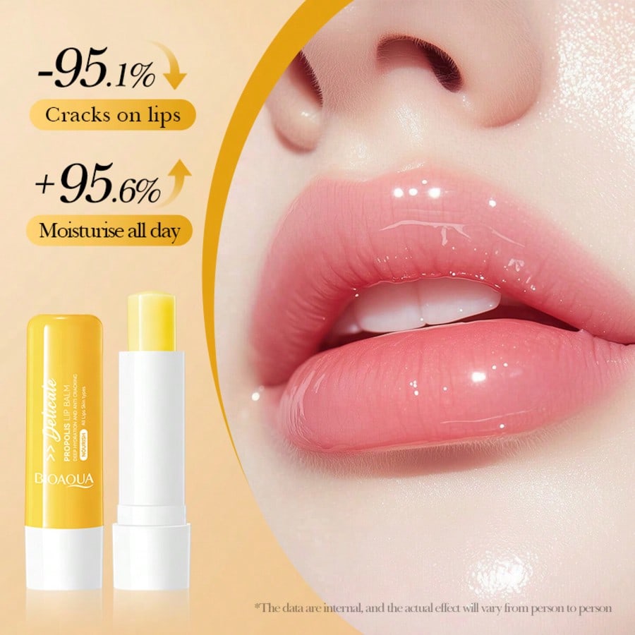 1Pc Propolis Lip Balm, Hydrating, Moisturizing, Anti-Cracked Lip Care Lip Gloss,Prevent Peeling And