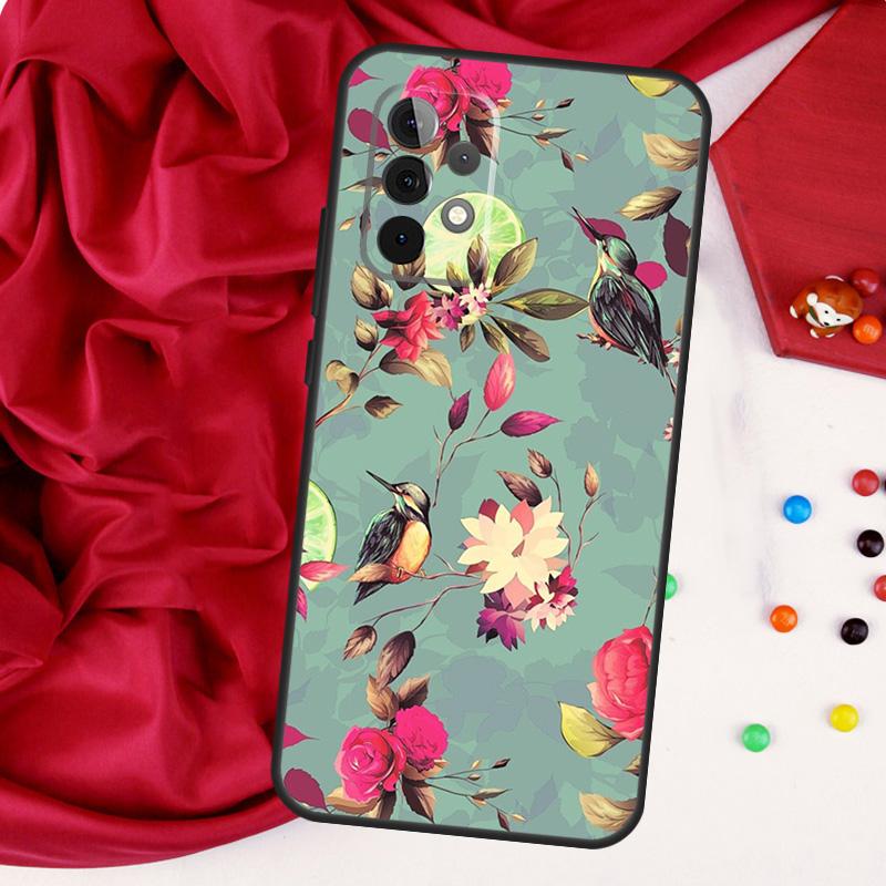 Garden Birds For Samsung Galaxy A15 A55 A53 A33 A35 A22 A32 A52 A54 A34 A14 A56 A36 A26 A16 A05 A06 Case