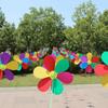 Rainbow Color Wind Spinner Hanging Rope Wind Rotator Ornamental Windmill String  Courtyard