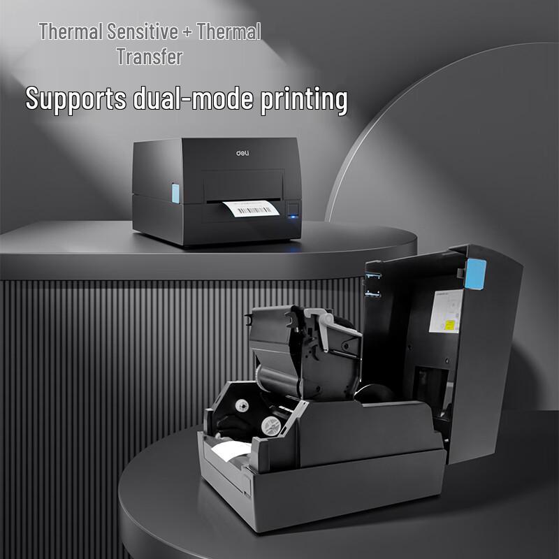 Deli GE500 Thermal Transfer Label & Receipt Printer CN Plug (adapter Included)