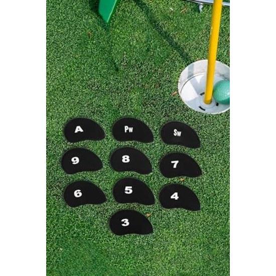 Golf iron cover head (3-9 Pw Sw) set 10 lightweight numbered protection covers