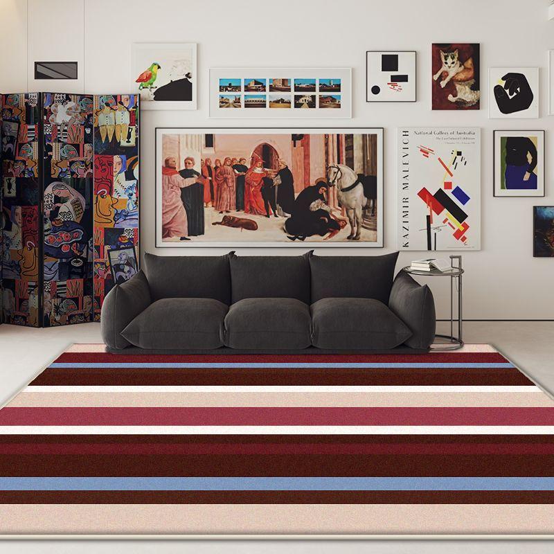 

Modern Striped Living Room Carpet Geometry Non-slip Washable Bedroom Bedside Rug Lounge Sofa Decoration Fluffy Plush Floor Mat 60x90cm