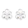 Unique Design: Flower Super Flash Crystal S925 Silver Needle Stud Earrings Women's Earrings, New High-end Temperament Earrings