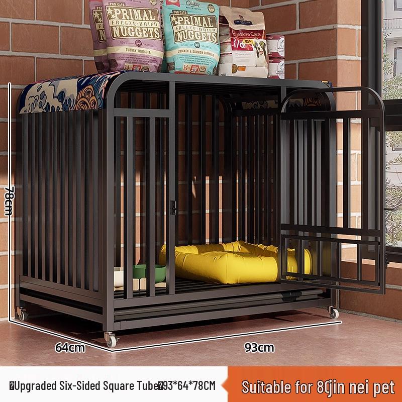 Large Pet Cage: Multi-Sized Dog & Cat Enclosure with Toilet Space