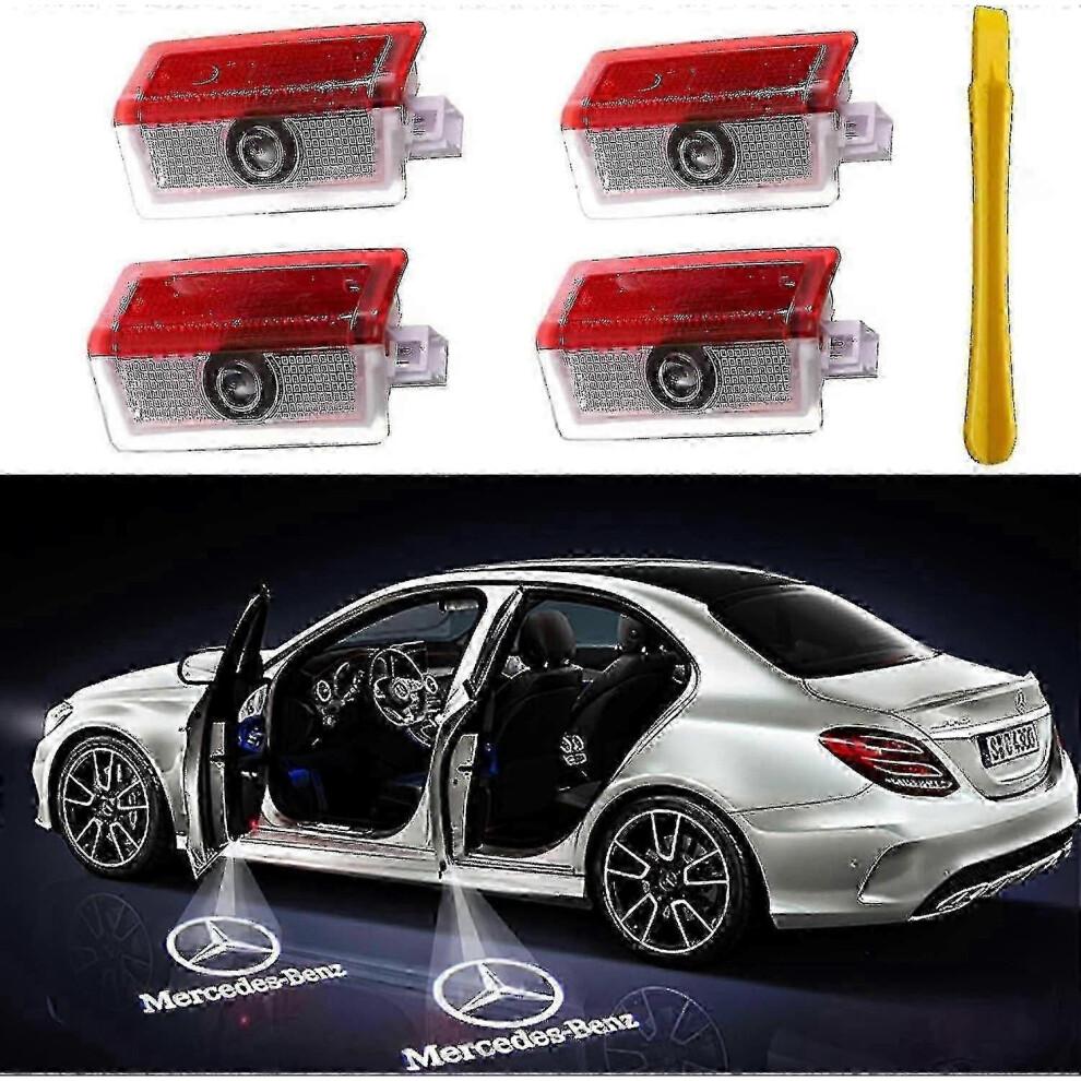 4 Pezzi Luce Porta Auto Logo LED Proiettore per Mercedes-benz Classe A B C E M G Amg Gl Gla Glc Gle Gls W166 W176