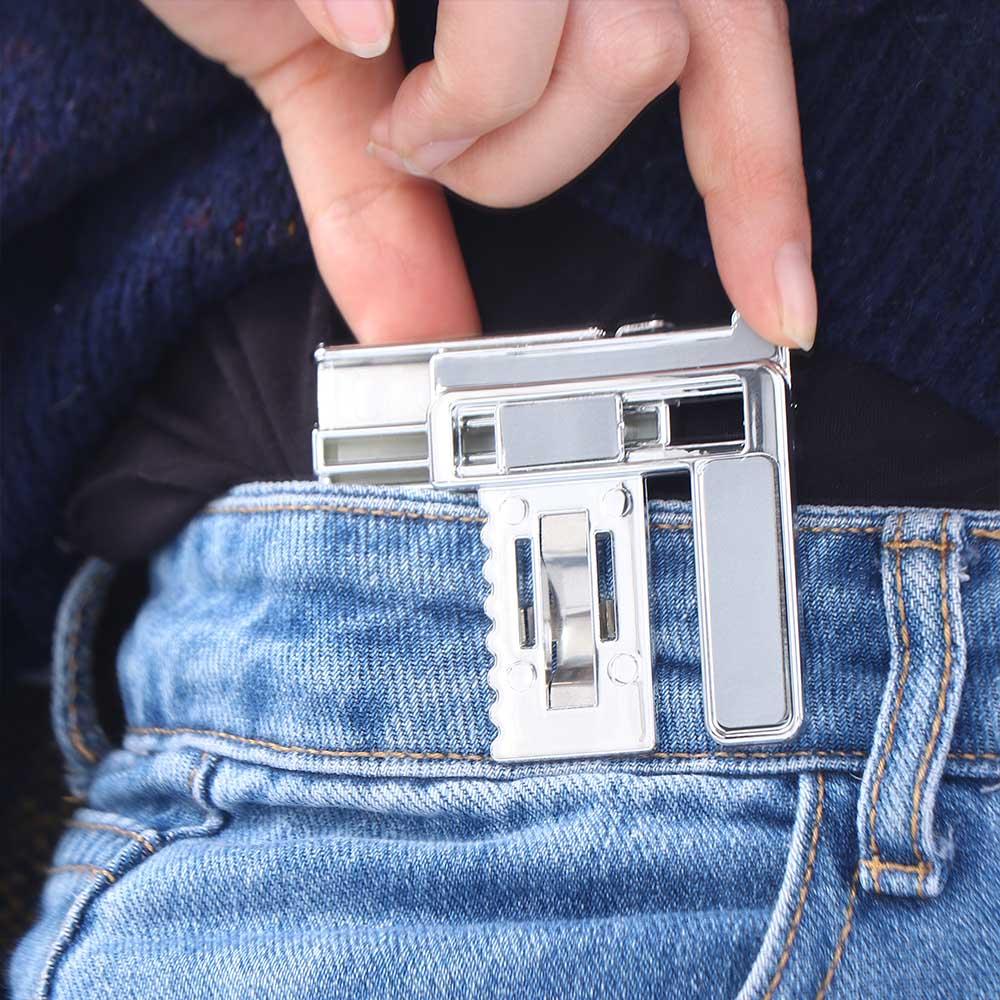 Folding Removable Jeans Clothing Sewing Waistband Clamps Waist Shrink Clip Adjustment Buckle