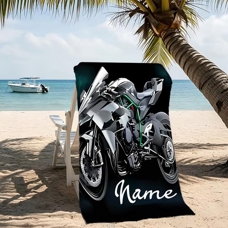 Customizable personalized beach towels Kawasaki themed designs.Suitable for the beach, yoga, sports;ideal as beach accessories