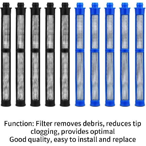 Airless Spray Gun Filter 287032 and 287033 Compatible with Suitable for Spray Gun Contractor II and FTx II Latex 60 Mesh 5pcs and 100 Mesh