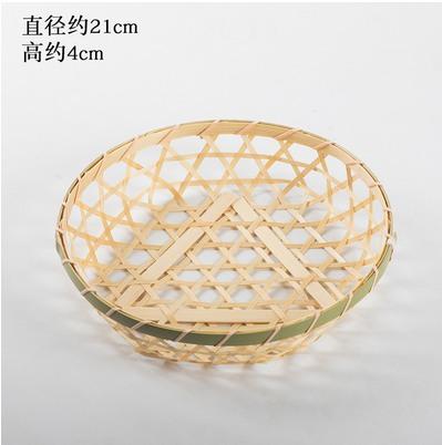 Handmade Bamboo Woven Products Bamboo Screen Bamboo Basket Storage Basket Fruit Dish Dim Sum Tray Farm Woven Round Dustpan