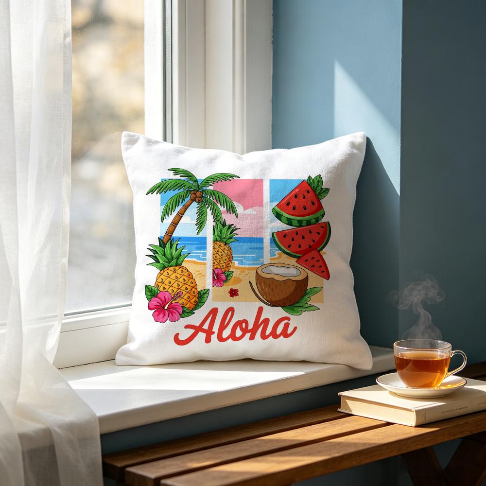 Summer Coconut Cushion Cover Cushion Cover Set Pcs x x x Pillowcase Decorative Sofa Home Decor