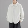 Men's Retro Workwear Jacket - Thin, Loose, Versatile Lapel Top for Spring/Autumn