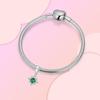 Real Copper Green Diamond Zircon Boutique Pendant Charm Fit Authentic Bracelet Decorative Beads Necklace Diy Female Jewelry Piece