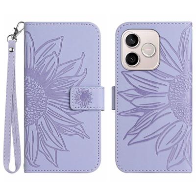 Portemonnaie-Hülle für 600 Lite 5G - Leder/PU, Lila, Mit Lanyard