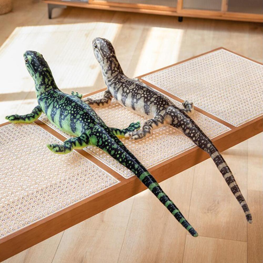 My Extreme Outdoor Activities Unisex Grey Simulated Print Prone Lizard Stuffed Plush Toy