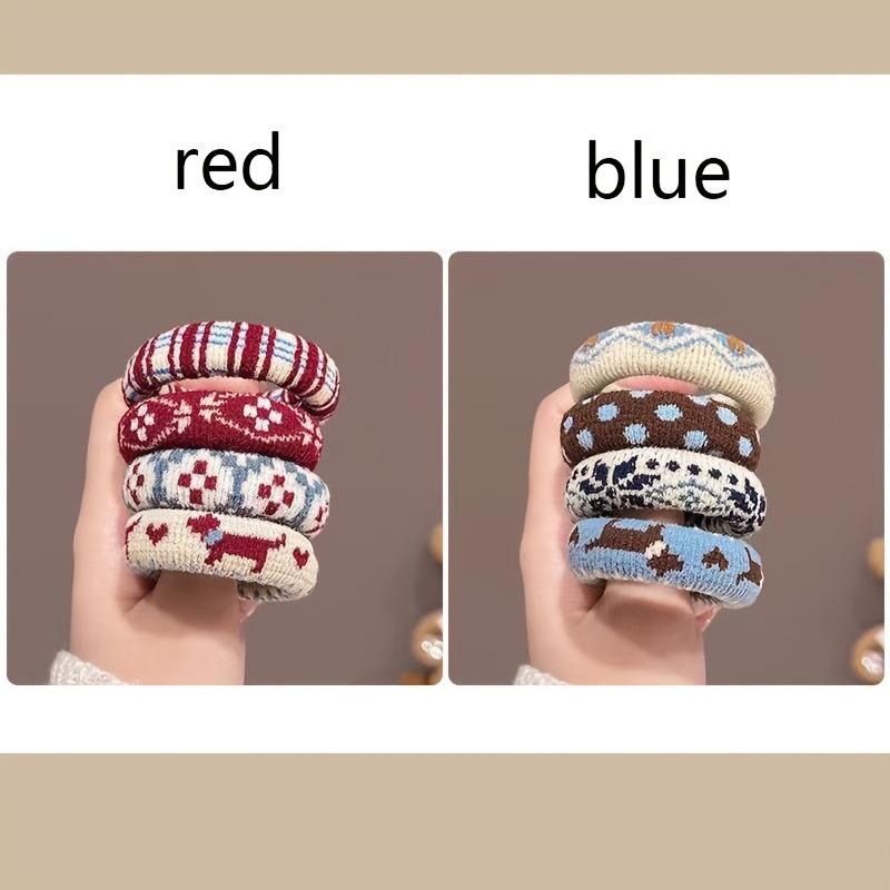 8Pcs Thickened Towel Hair Ties, high elasticity, hair-friendly, ideal for daily and casual styling.