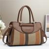 Women Striped Leather Bag Fashion Totes for Women Shoulder Bag Simple Handbag High-Capacity Commuter Fashion Crossbody Bag