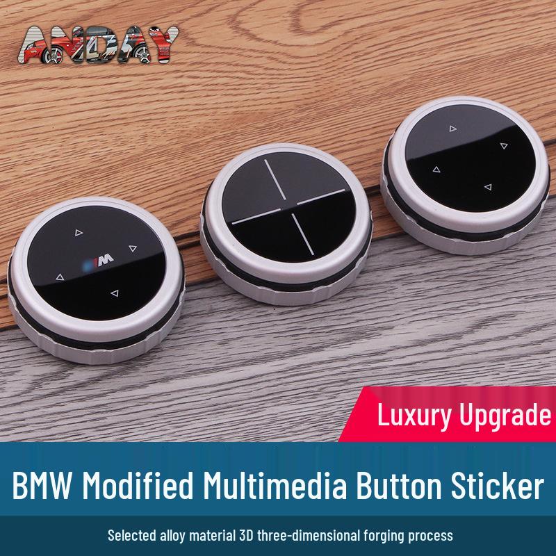 Compatible BMW Crystal Multimedia Knob for 1, 2, 3, 5 Series, X1, X3, X5, X6 | Decorative Modification Cover