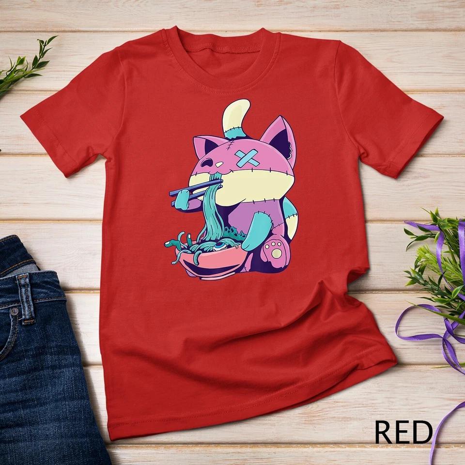 Pastel Goth Ramen Cat Anime Kawaii T-Shirt Unisex T-shirt 6 M